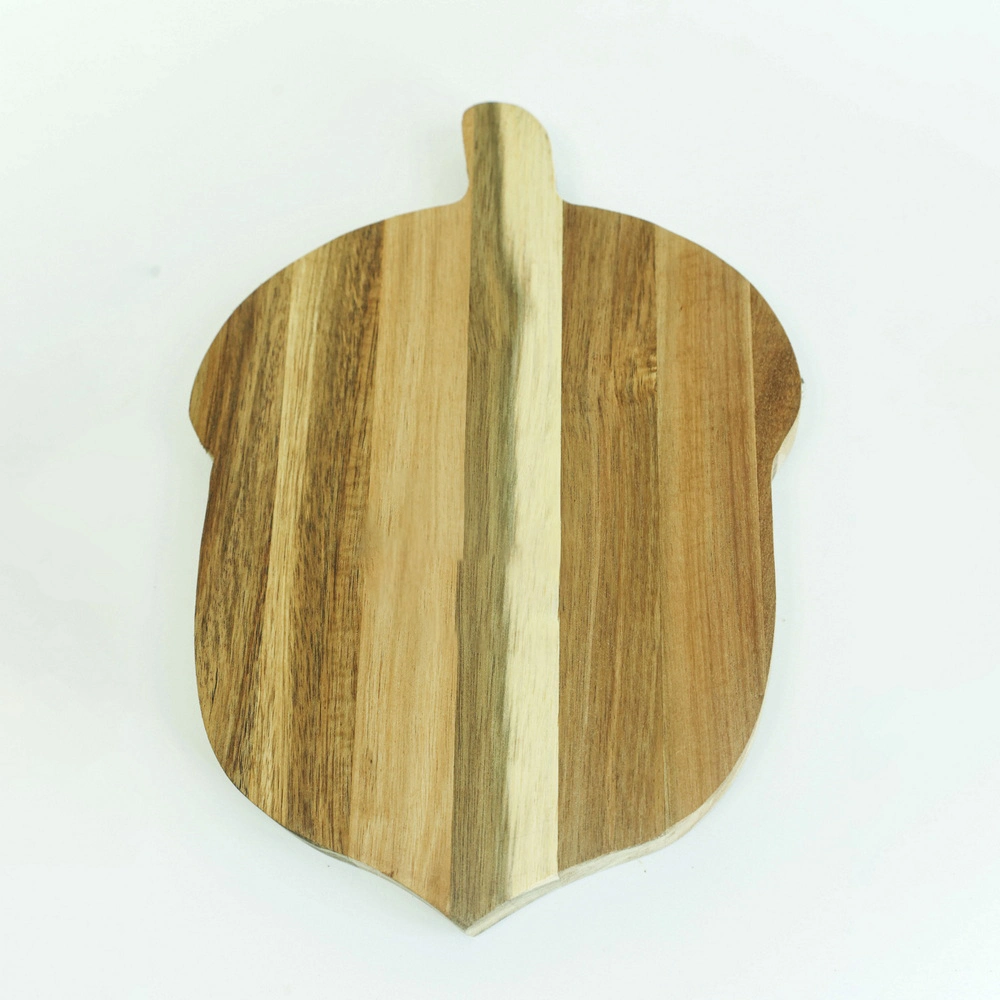 Nuts Shape Acacia Wood Portion Plate for Serving Snack Fruits Food