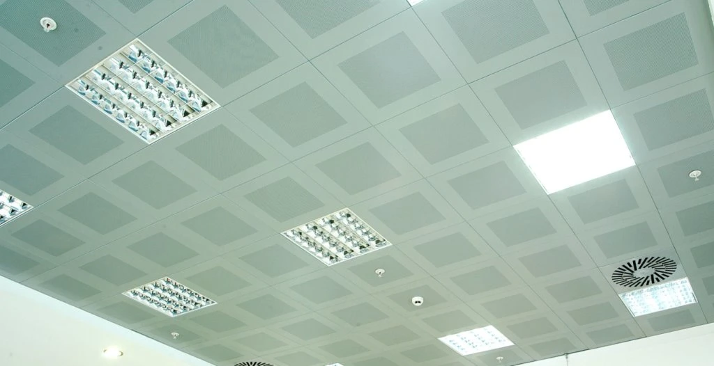 Anti-Bacteria Aluminum Ceiling Panel 603*603 mm with T Grid for Hospital