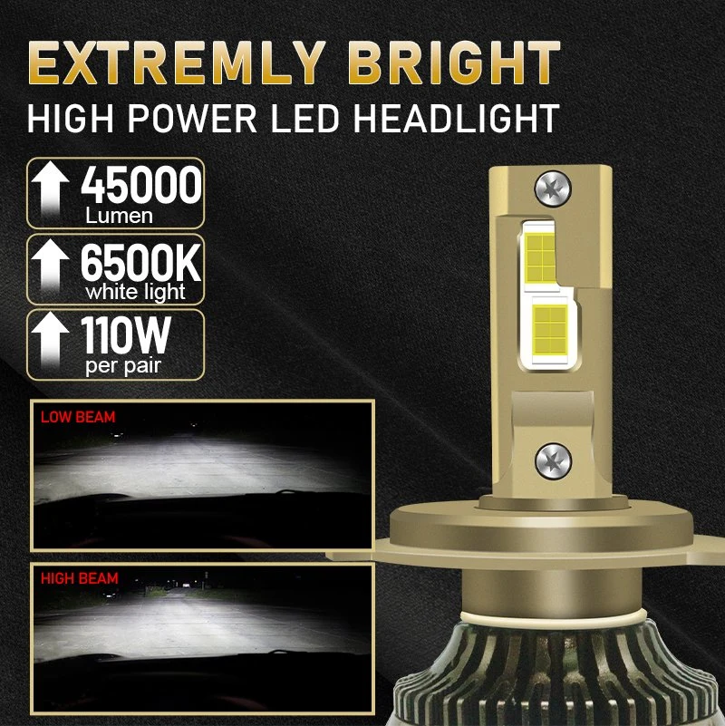 New Arrival G15 Car Headlight 9-80V Csp 3570 Chip Headlamp LED H1 with Copper Tube LED Bulbs High Wattage H11 Hb3 9005 LED Lights