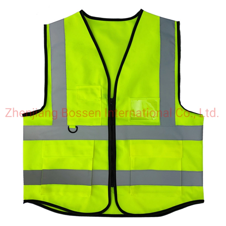 Original Factory OEM Custom Logo Printed Reflective Hi Vis Security Safety Vest