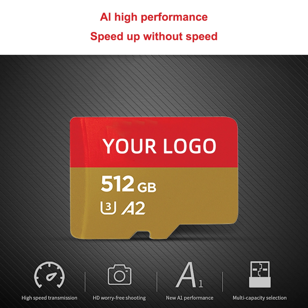 Cartão SD Memoria TF de 64 GB, 2 GB, 4 GB Cartão de memória micro personalizado de 16 GB e 128 GB, 512 GB e 128 GB Para telemóveis com câmara MP4