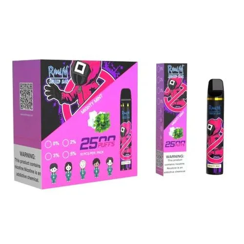 Randm R&amp;M Squid Bar 2500 Puffs 2% 5% VAPE desechable Pluma