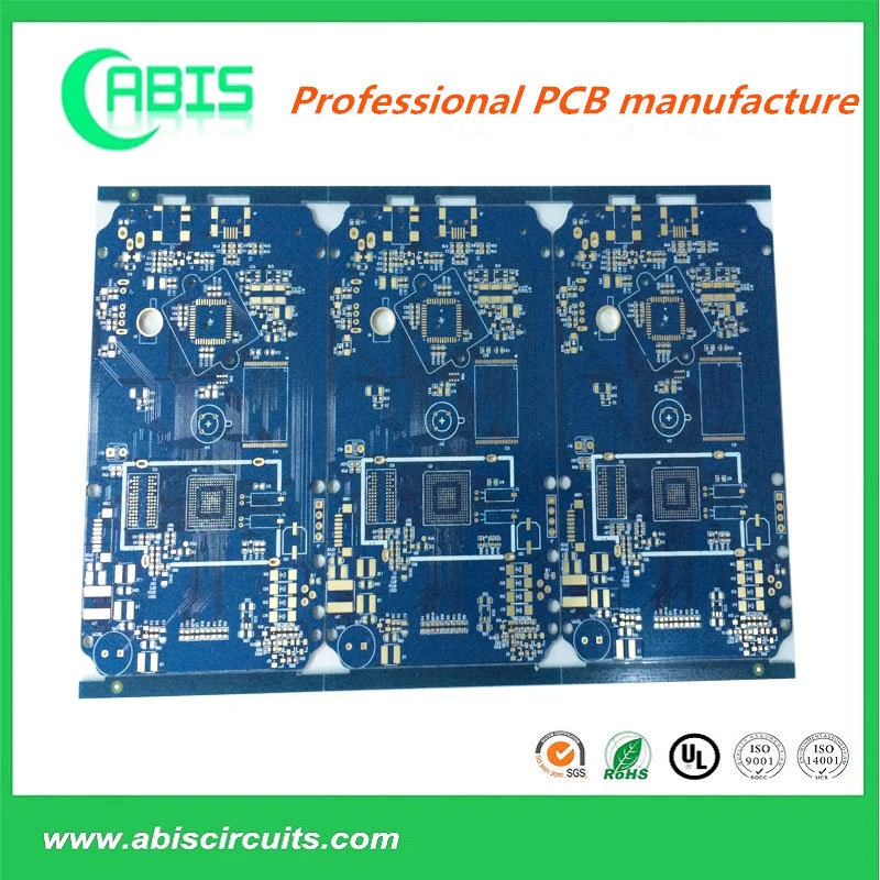 Multi Layers Electronics PCB Printed Circuits Board Made of Fr4 Tg150 with 2 U" Enig in Blue Ink