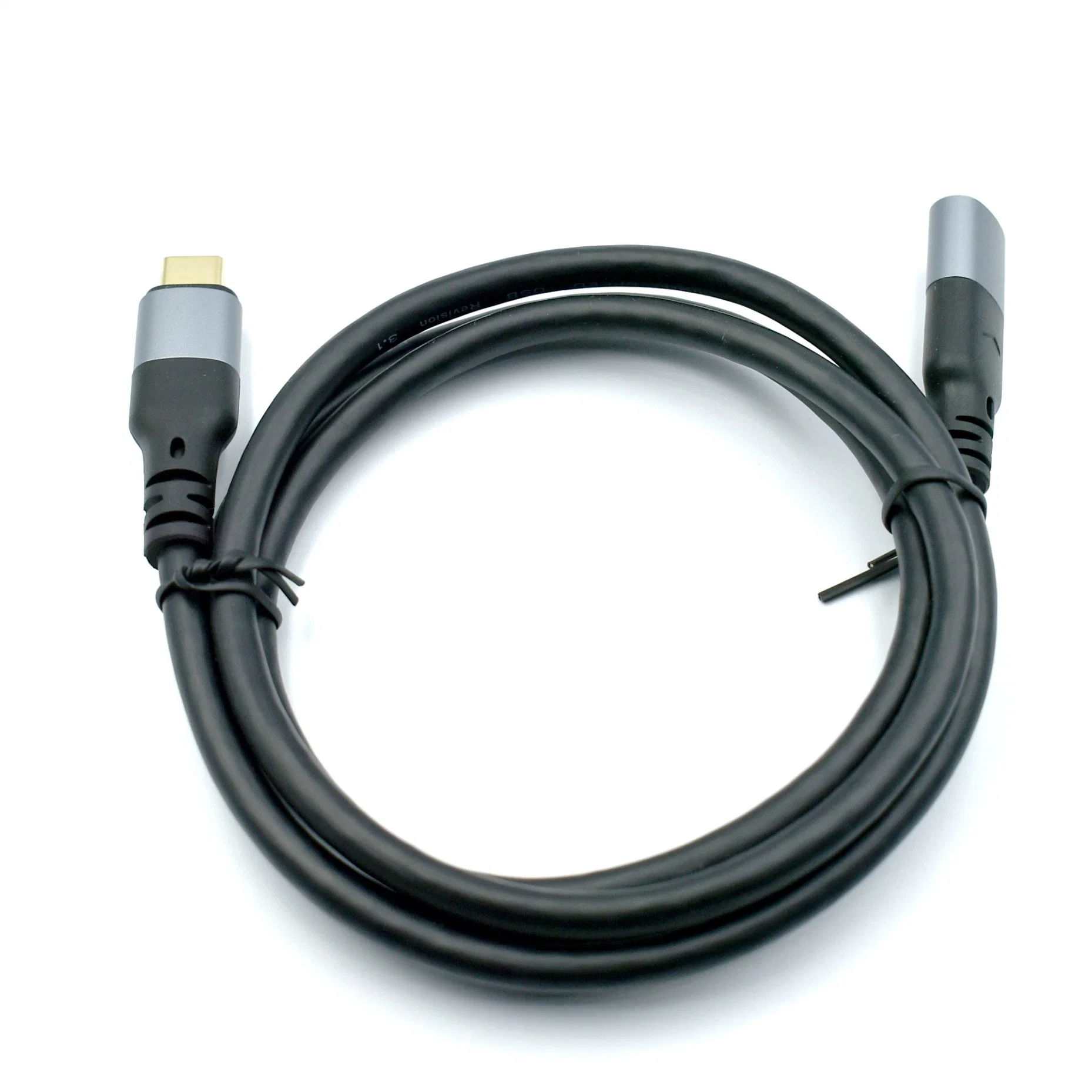 Cable alargador USB tipo C macho-hembra de alta velocidad 10Gbps 100W