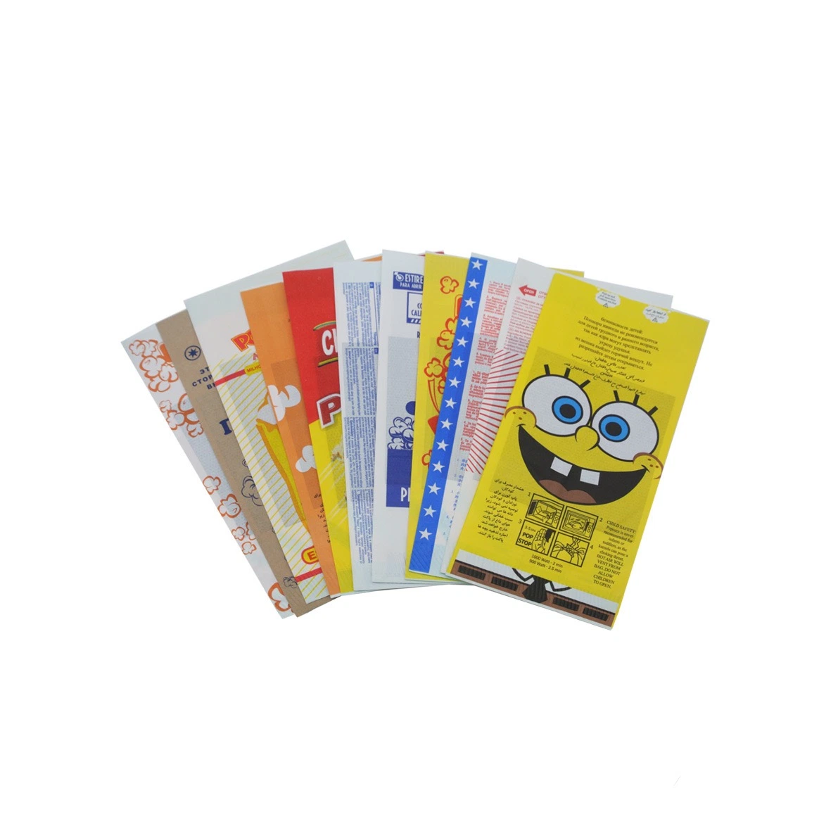 Custom Food Grade Factory Direct Paper Microwave Popcorn Packaging Bag