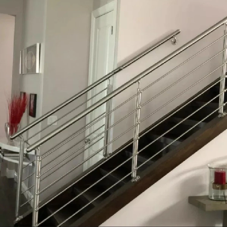 PVC Handrail Stainless Steel Solid Rod Balustrade Square Bar Railing Cable Railing for Staircase