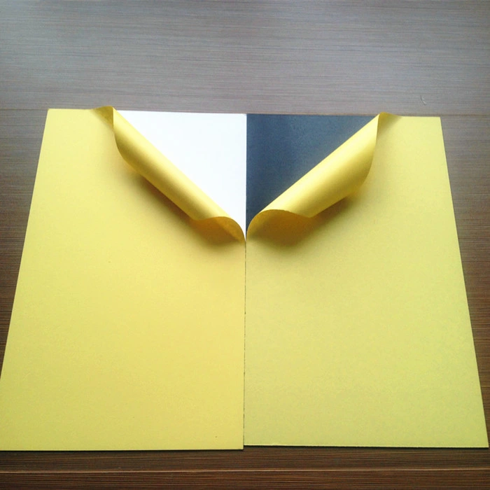 Black Self Adhesive PVC Album Sheet with Yellow Paper