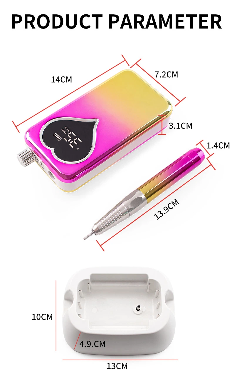 Choix de haute qualité perceuse électrique Nail machine perceuse à Nail portable Perceuse électrique à ongles rechargeable Allemagne