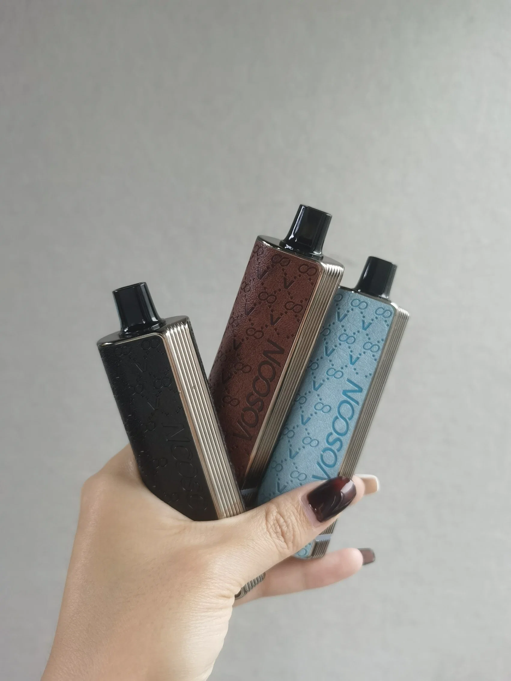 2023 Nouvelle Luxe Vape Jetable en Cuir avec Bobine en Maille Vaporisateur Cigarette Électronique Wape 6000 8000 9000 10000 bouffées Atomiseur de Vapeur Vide Vaporisateur 10000 Bouffées Vape Rechargeable