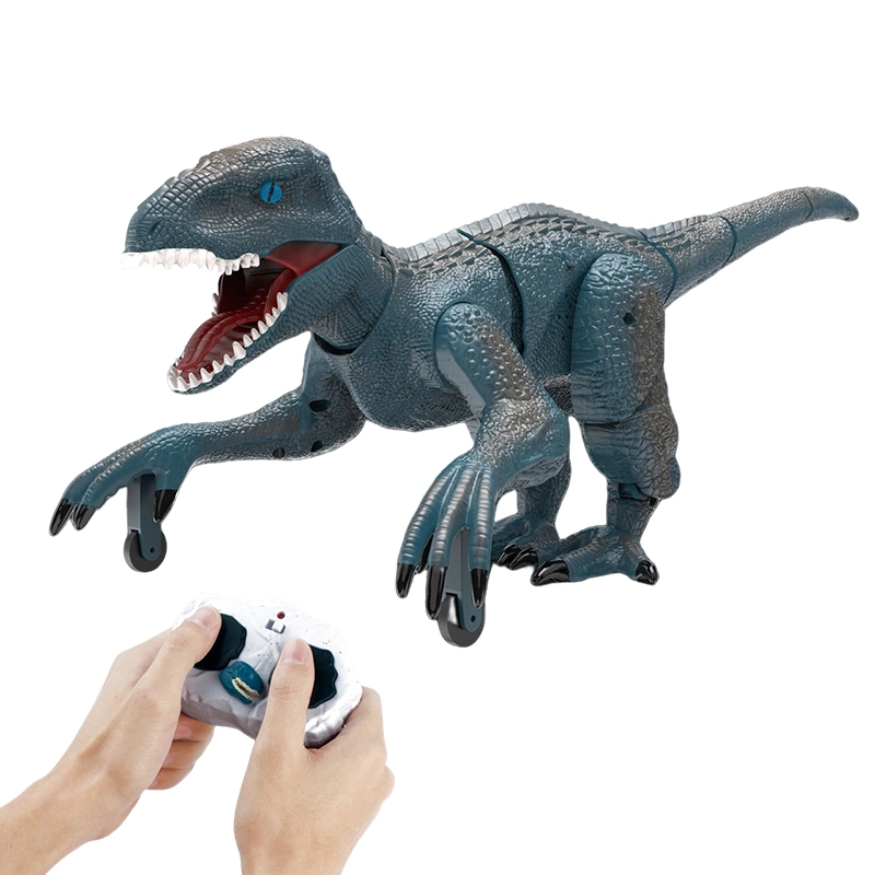 Multifunctional Infrared Remote Control Walking Animal Model Jurassic World Dinosaur Kids Rechargeable RC Velociraptor Toys