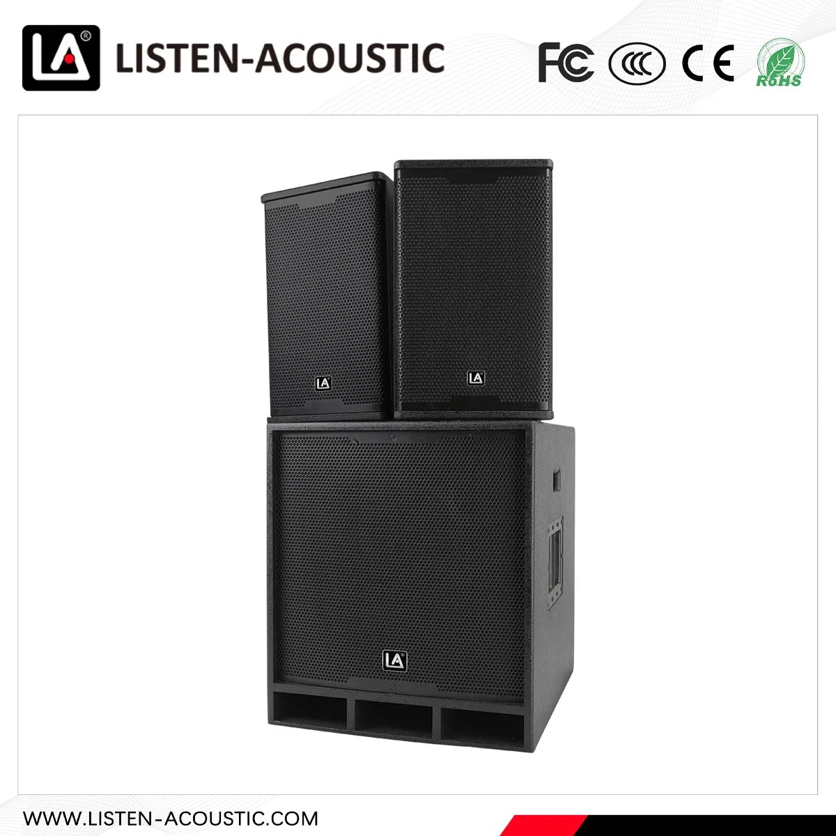 Basic Customization Sm-1000 Compact 2.1 Active PA System with DSP Powered Speaker System