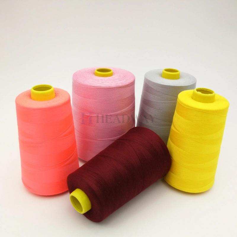 40s/2/3 100% Spun Polyester Customized Dyeing Colors Dyeing Polyester Sewing Thread