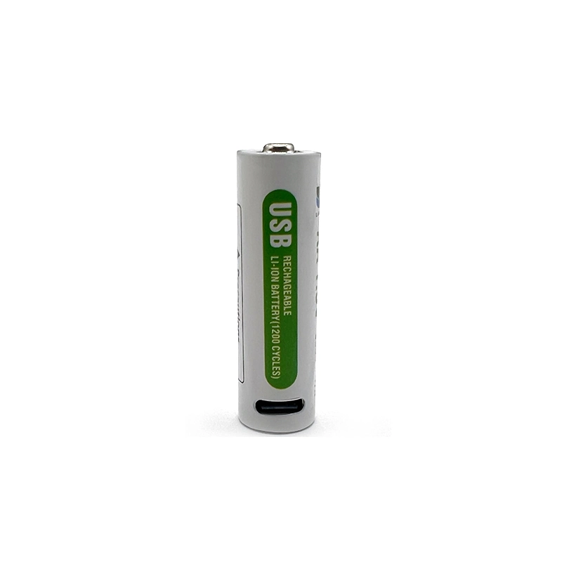 OEM Segurança 1,5V 3000mwh Tipo C Porta USB Bateria AA de Lítio Recarregável