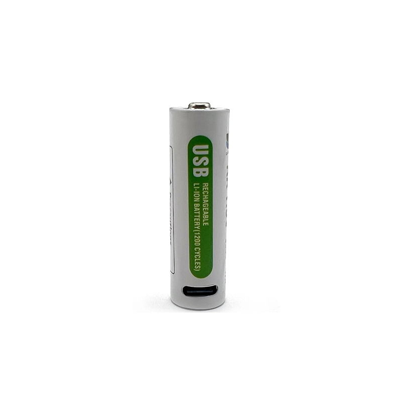 OEM Sécurité 1,5V 3000mWh Type C Port USB Pile AA Lithium Rechargeable