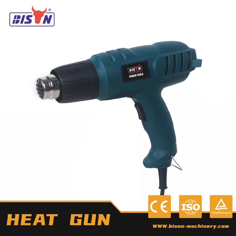 Le bison 220V 2000W sans fil électrique portable pistolet thermique de la soufflante à air chaud pour enroulement rétrécissable