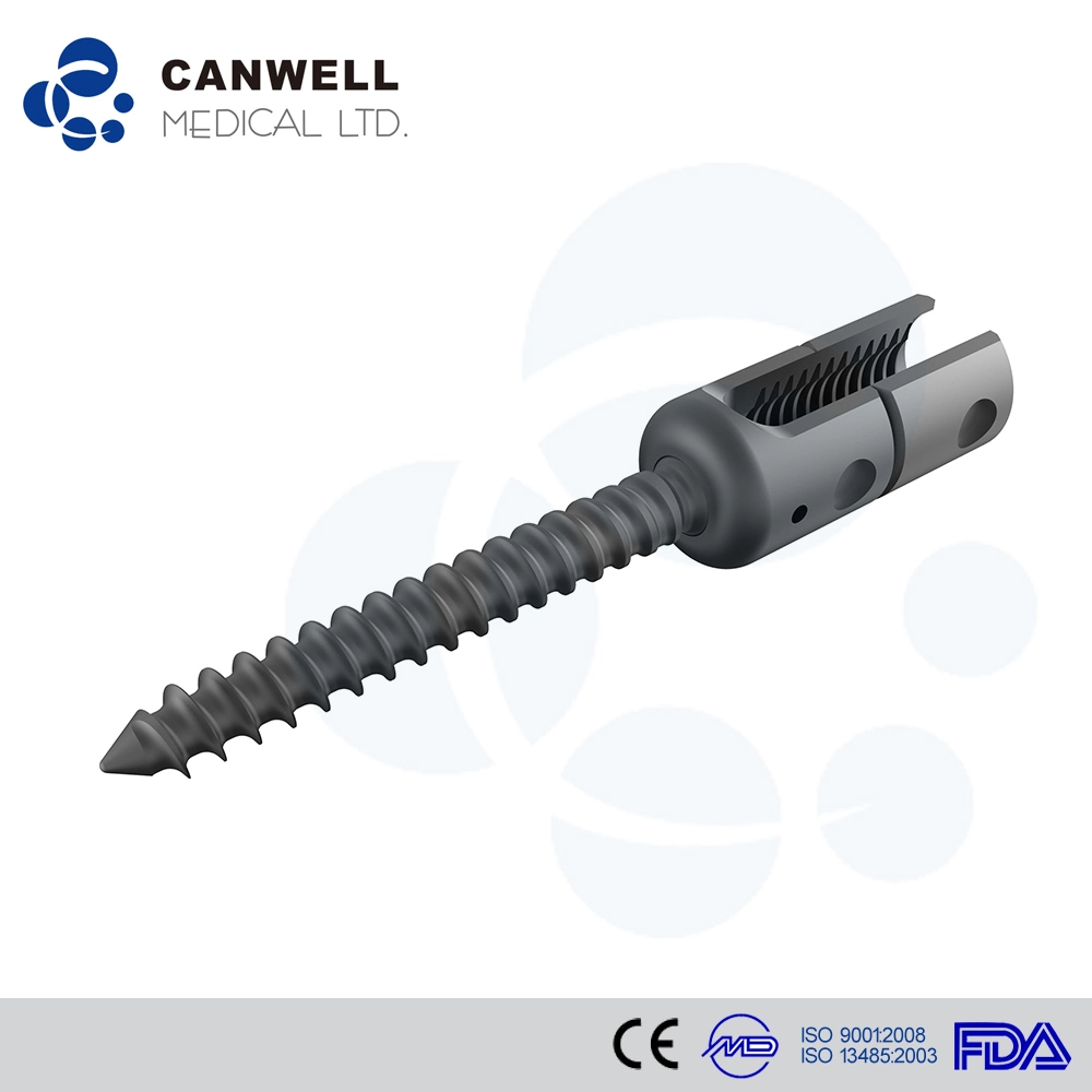 El tornillo de pedículo de titanio Medical osteosíntesis de tornillo de ortopedia, la columna vertebral