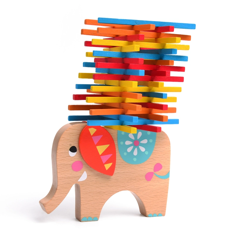 Hot Sell OEM Education Toys for Kids Wooden Animal Elephant Camel Balance Game Wooden Toys