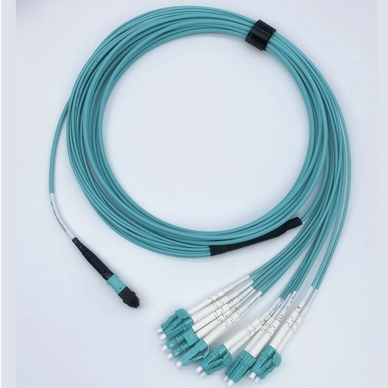 MPO-LC de convergencia de salida de derivación de OM3 latiguillo personalizable cables de telecomunicaciones