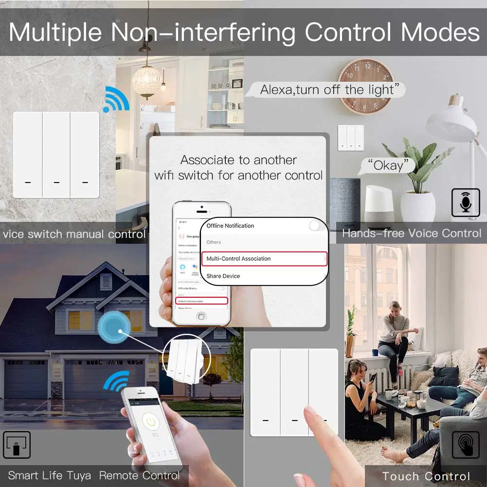 مفتاح الضغط Tuya WiFi RF433 مفاتيح ذكية جهاز التحكم عن بعد للرجلة التشغيل التلقائي المنزلي