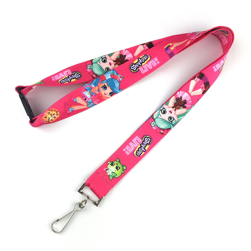 Lanyard de poliéster para el cuello con logotipo personalizado de alta calidad impreso a granel para regalo promocional