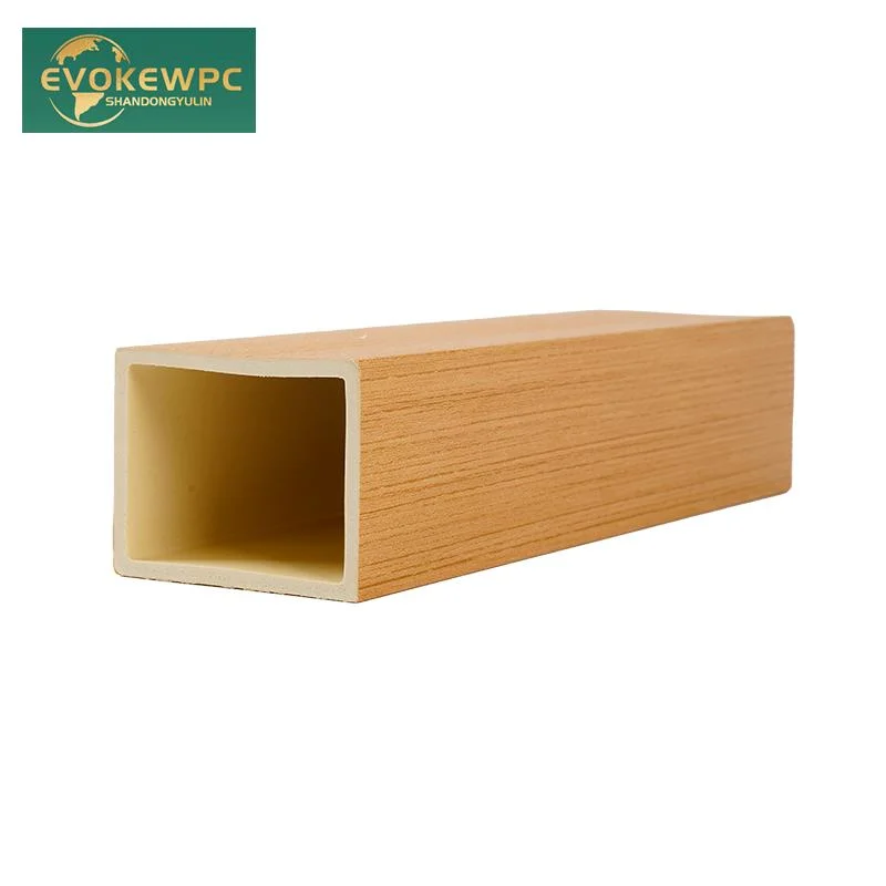 Buen cojinete de carga WPC compuesto Teak Batten Banco Bar Madera de madera Tubo 40*50mm