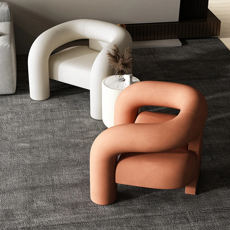 Modern Leather Imola Designer Living Room Home Furniture Leisure Single Sofa Chair Lounge Chair and Ottoman