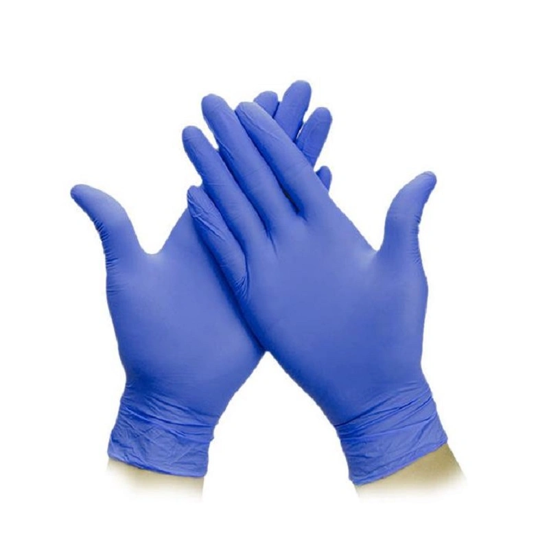 Gants d'examen en nitrile, qualité médicale, Non-Sterile Powder-Free, jetables, de la sécurité alimentaire, l'Indigo de couleur, de taille moyenne