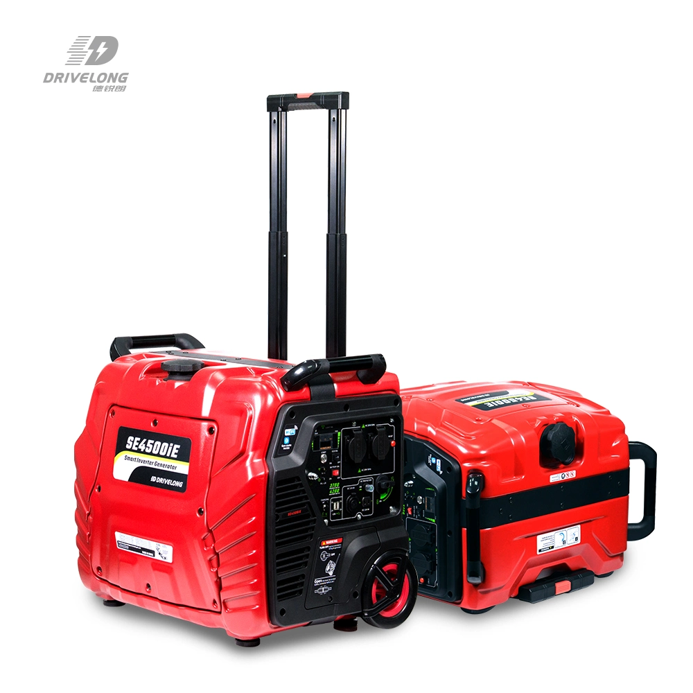 Se4500ie 3000W 3kw 4kw Super Silent Camping or Home Use Portable Gasoline Engine Inverter Generator with Wheels