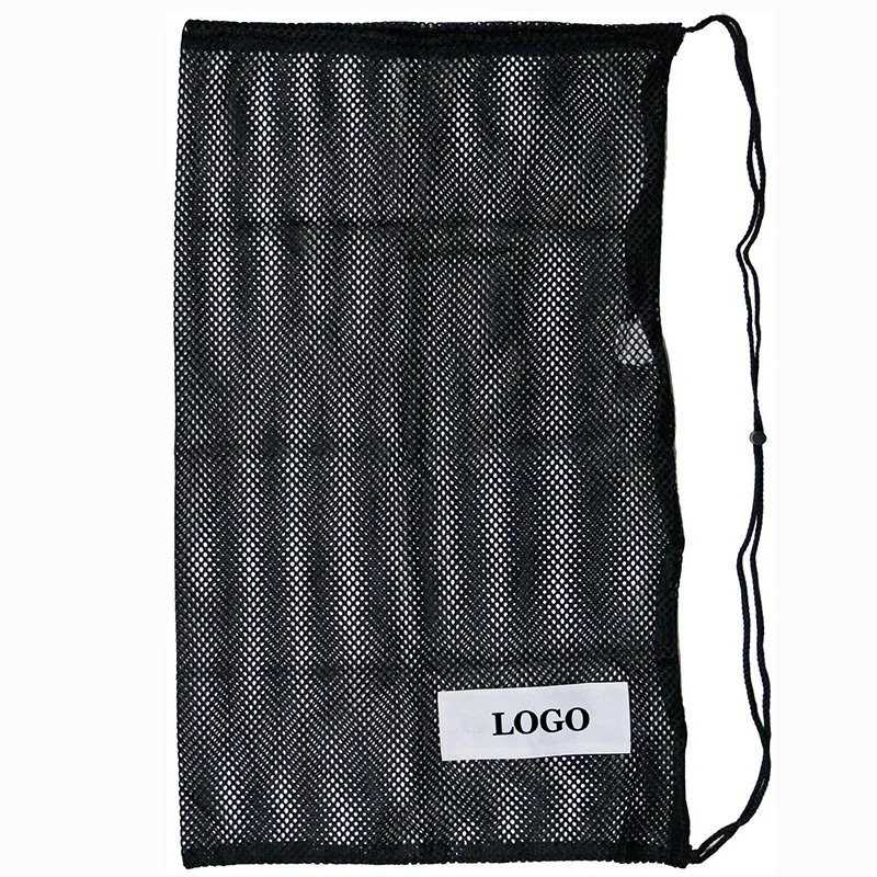 Swim Mesh Drawstring Bag Sport Equipment Storage Bag Gym Net Bag Large Mesh Drawstring