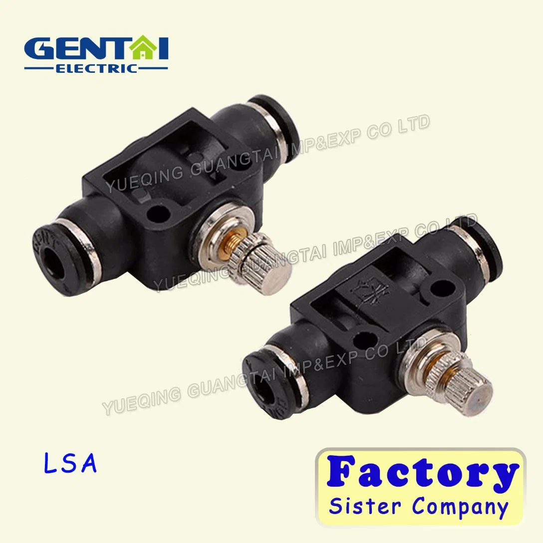 Speed Control Lsa Throttle Control Valve Air Pipe Pneumatic Fitting