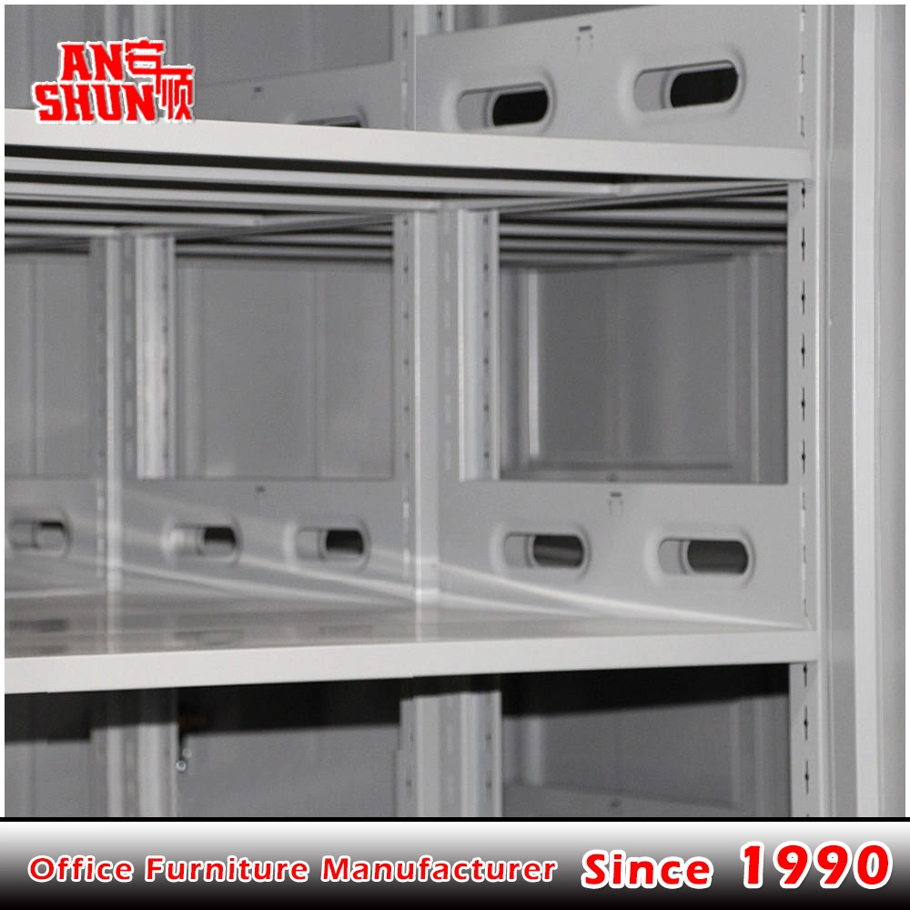 Manual Sliding Shelving Compactor Shelves Movable Steel Storage Cabinet Filing Cabinet for Office School