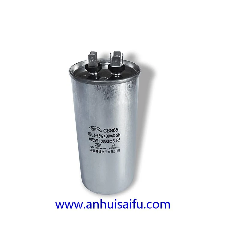 Cbb65 80UF Condensador de funcionamiento del motor Inicio del condensador de aire acondicionado AC 660V/540V/450V/440V/370V/250V 50/60 Hz el 5%