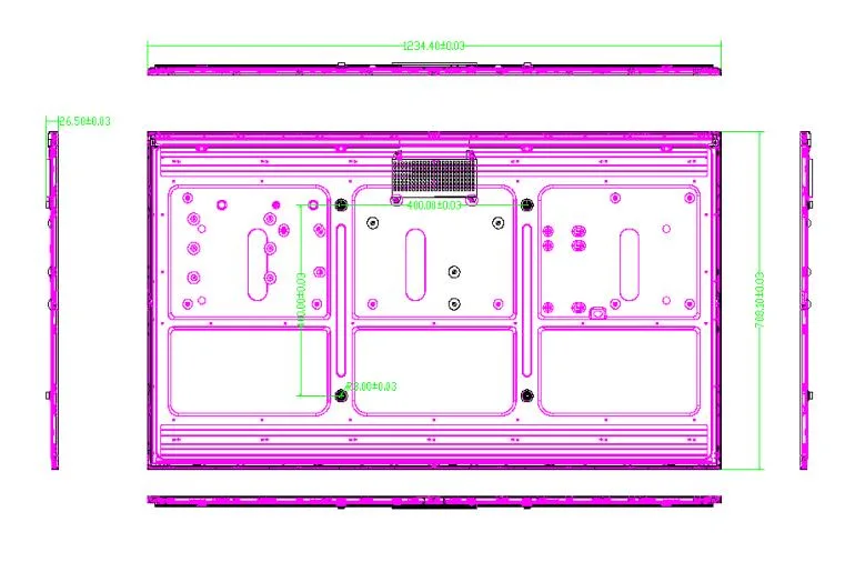 55 polegadas na diagonal todos em um módulo com 1920 (RGB) *1080 Pontos projetado para TV LCD-TFT