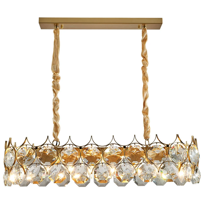 Le luxe moderne contemporain grand plafond Lampes LED d'or de lustres en cristal