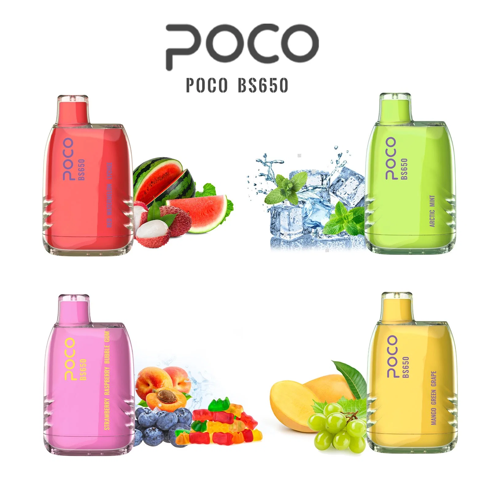 Poco BS3500 Vape descartáveis Pen Bobina de malha 1500mAh Dispositivo com Dom Vape Embalagem Disponível