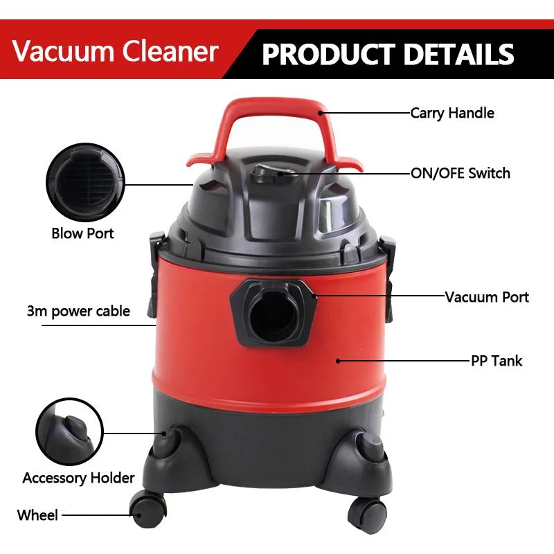 900W 20L Mini Vacuum Cleaner Carpet Cleaning Machine Household Commercial Carpet Wet Dry Vacuum Cleaner for Floor Sofa Mattress