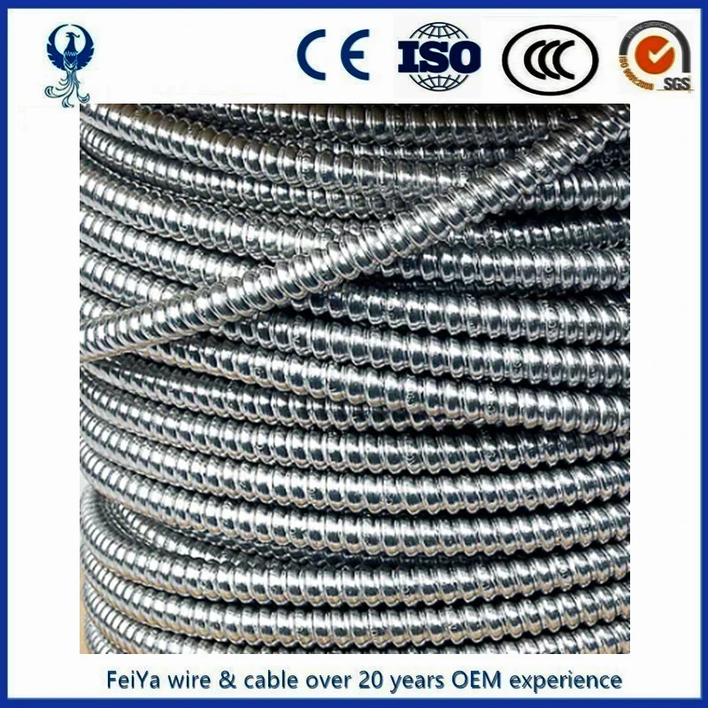 AC90 14/2AWG 12/2AWG Bx Cable Mc Cable 600V Al Aluminum Interlocked Armour Cable with C-S-a Certificate for Canada