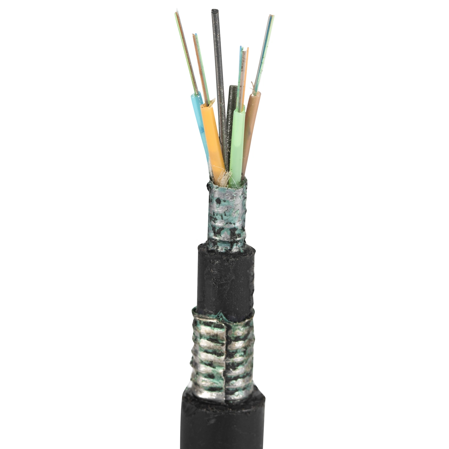 Outdoor 12 24 36 48f G652D G657 Price Fibras Opticas Cable Armoured Optical Fiber Cable Underground Fiber Cable GYTA/GYTS/Gyfta