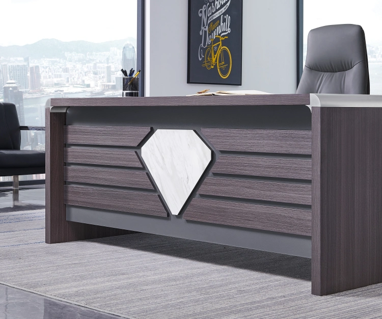 Aluminium Executive Modern Wooden L Shaped Computer Desk Office Furniture