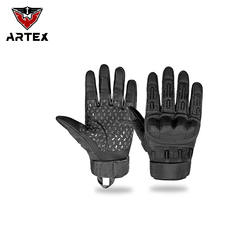 Custom Wholesale/Supplier Leather Racing Gloves Carbon Fiber Non-Slip Protective Gloves