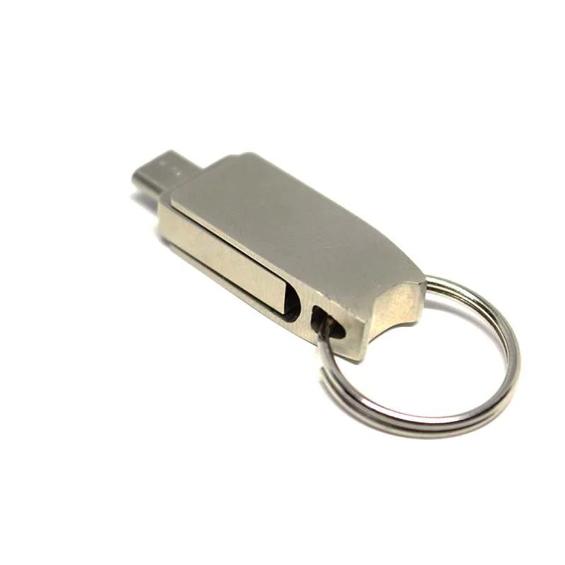 Swivel Metal OTG Key Chain USB Flash Drive 8GB 16GB 32GB USB Flash Disk