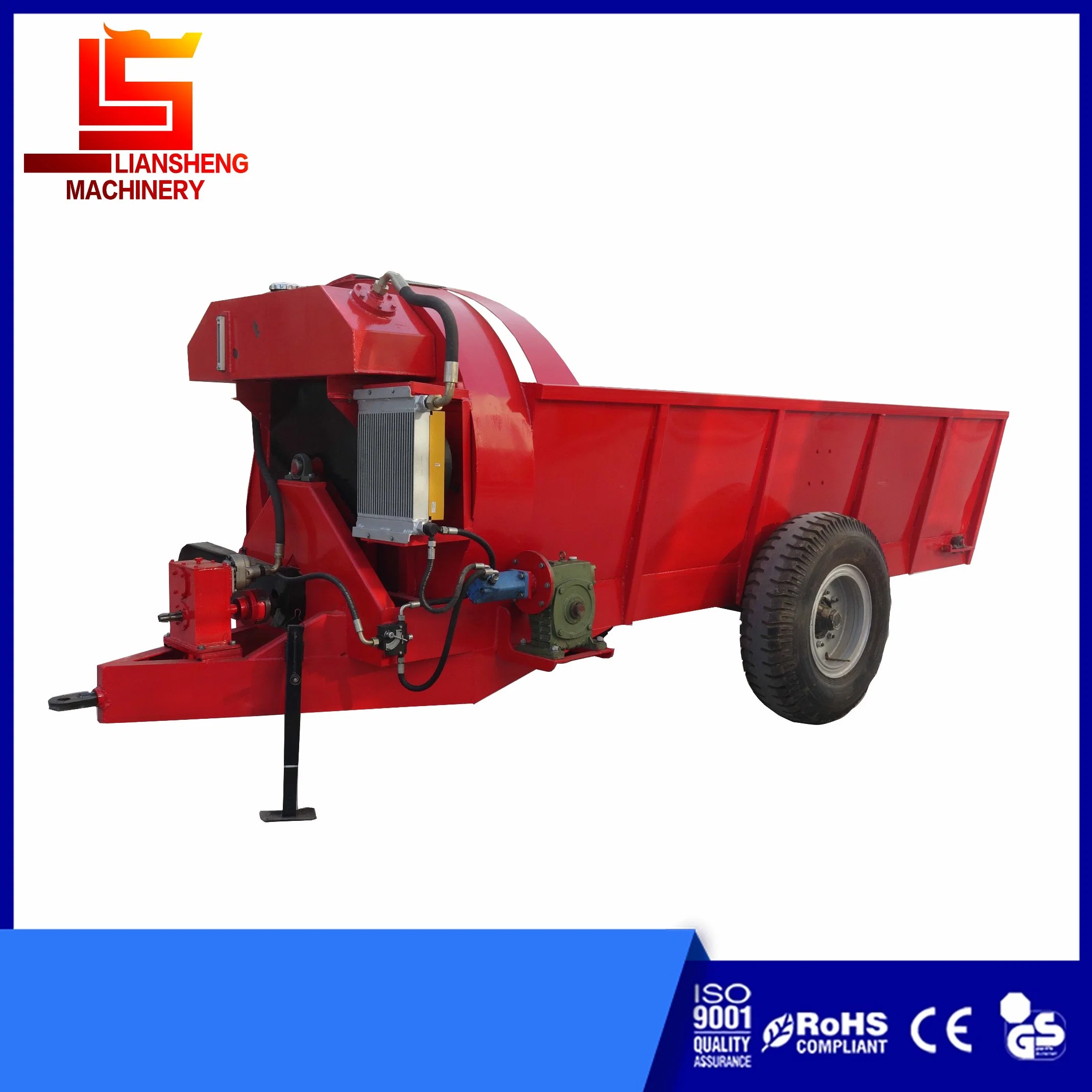 10 Cubic Volume Side Spreader Truck with Organic Fertilizer, Mixing, Crushing and Throwing, More Uniform Side Spreading Width of 0.5-2 Meters