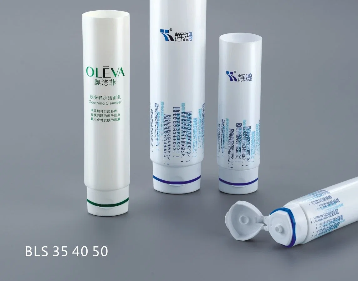 Plastic Tubes with Two Color Design Flip Top Cap for Cosmetic Packaging