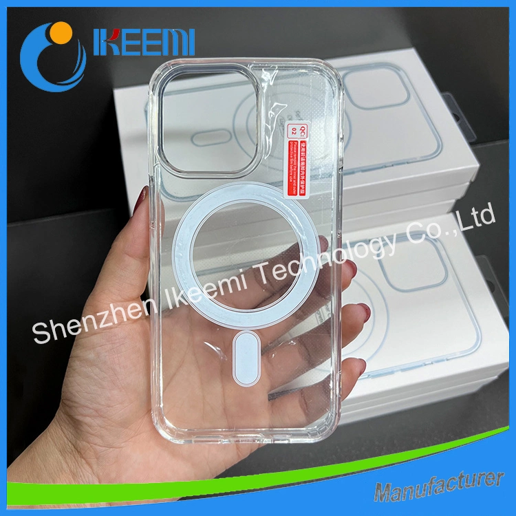 Factory Cheap Price Mobile Phone Magsafe Clear PC Magnetic Case for iPhone 6-14promax and Samsung