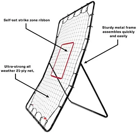 Pitchback Baseball and Softball Pitching Net and Rebounder