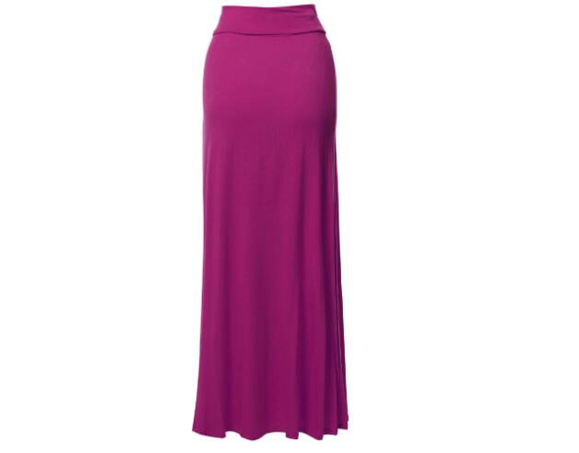 OEM Custom Made Fashion Outfit Women&prime; S Stylish Fold Over Flare Long Maxi Skirt