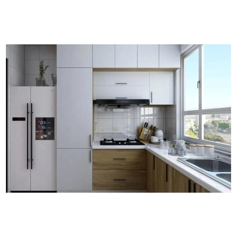 Prima Modern Kitchen Cabinets, Melamine Plywood Door Modern New Trend Kitchen Furniture