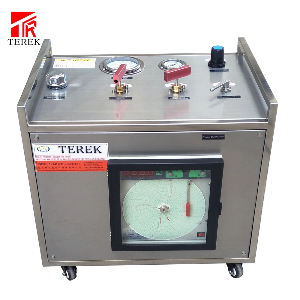 Hydrostaic Test Pump Equipment High Pressure Water Pump Test Bench with Recorder Chart