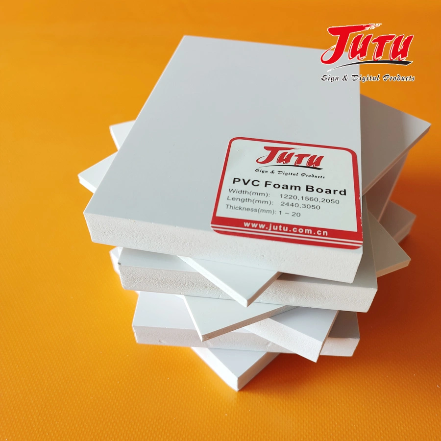 Jutu Widely Used PVC Free Foam Board White Plastic Sheet for Advertisement Board and Sign Board