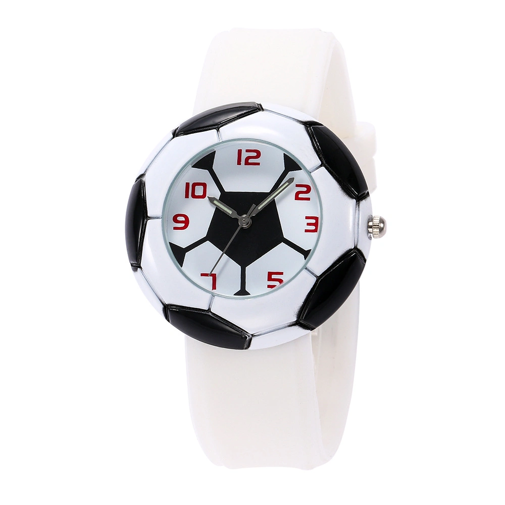 Waterproof Children Fashion Casual Football Silicone Quartz Wrist Watch